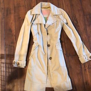 Miss Sixty Khaki Fitted Trench Coat